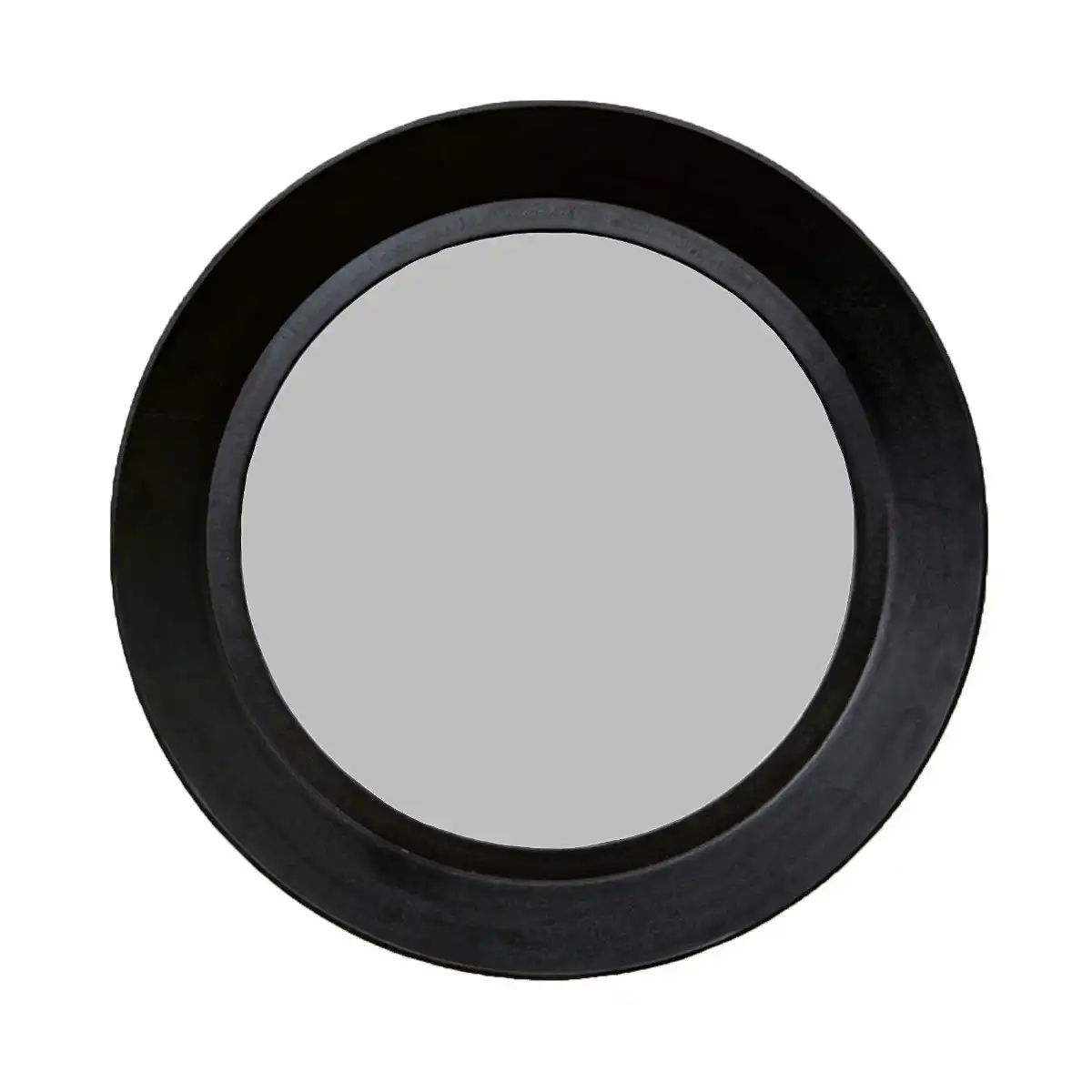 SSH Collection Zandra 90cm Wide Round Wall Mirror - Black