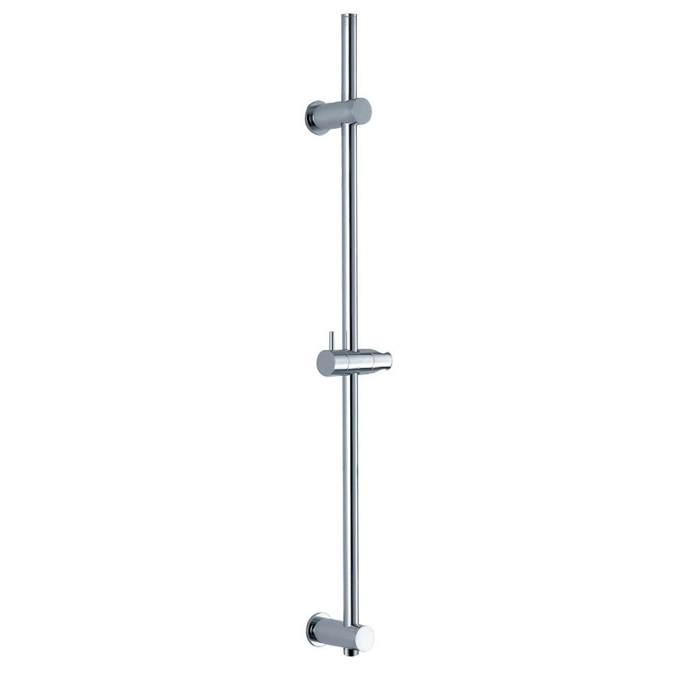 Vale Round Shower Rail with Inlet - Chrome