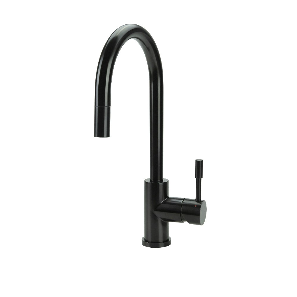 Swedia Klaas Stainless Steel Kitchen Mixer Tap with Pull-Out - Black Satin