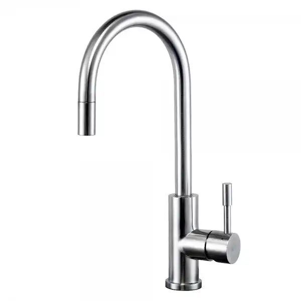 Swedia Klaas Stainless Steel Sink Mixer with Swivel Spout and Pull-Out - Brushed