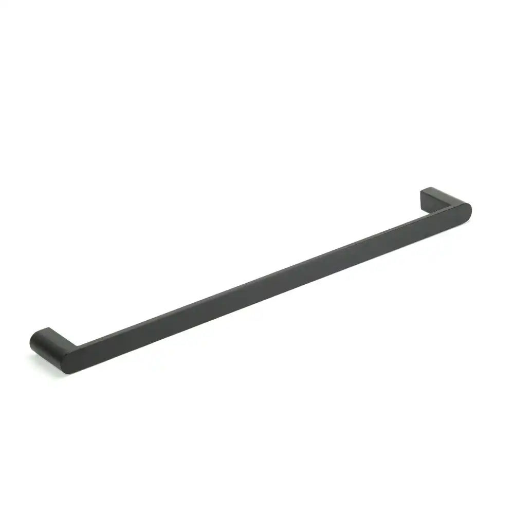 Vale Fluid 600mm Stainless Steel Single Towel Rail - Matte Black