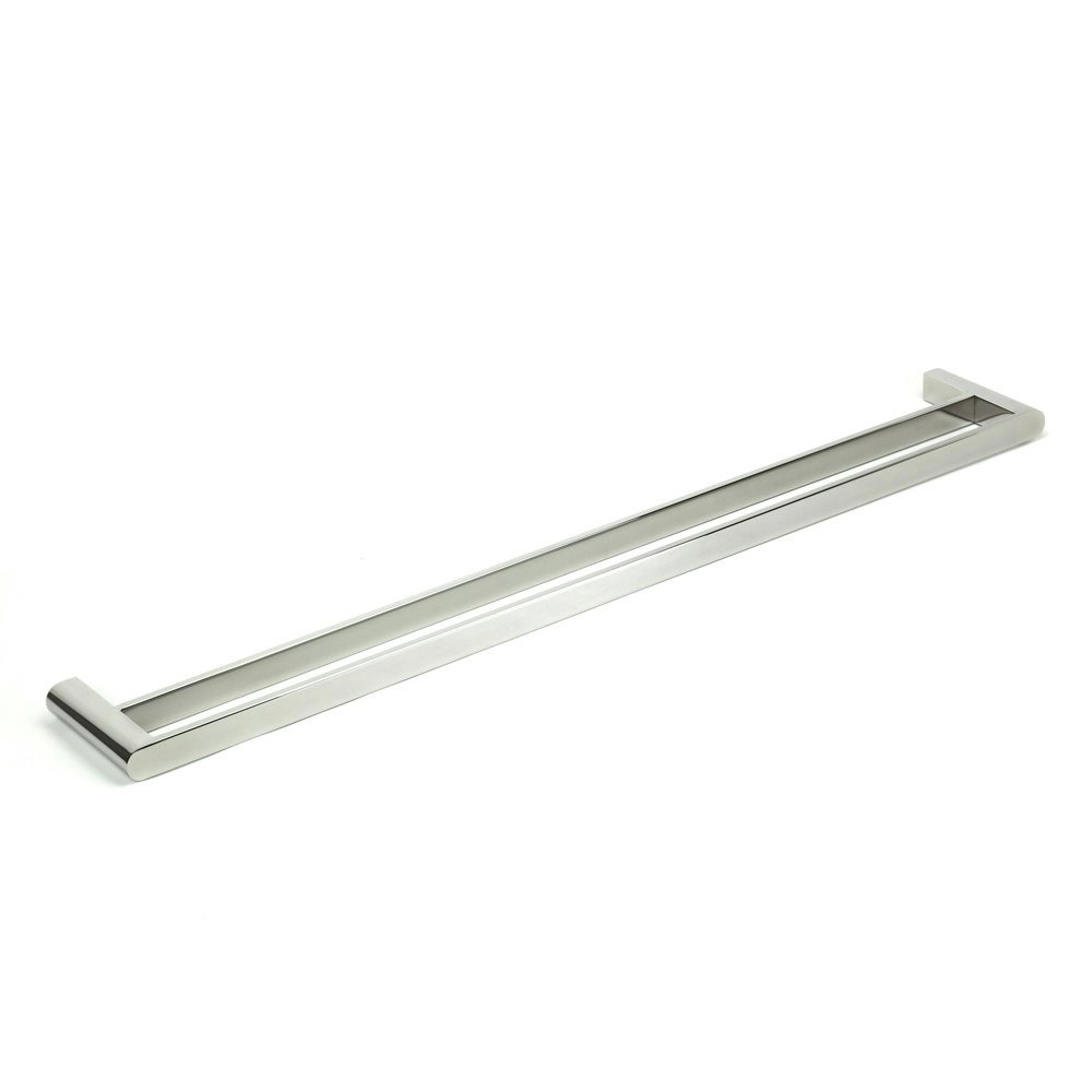 Vale Fluid 900mm Double Towel Rail - Polished Stainless Steel