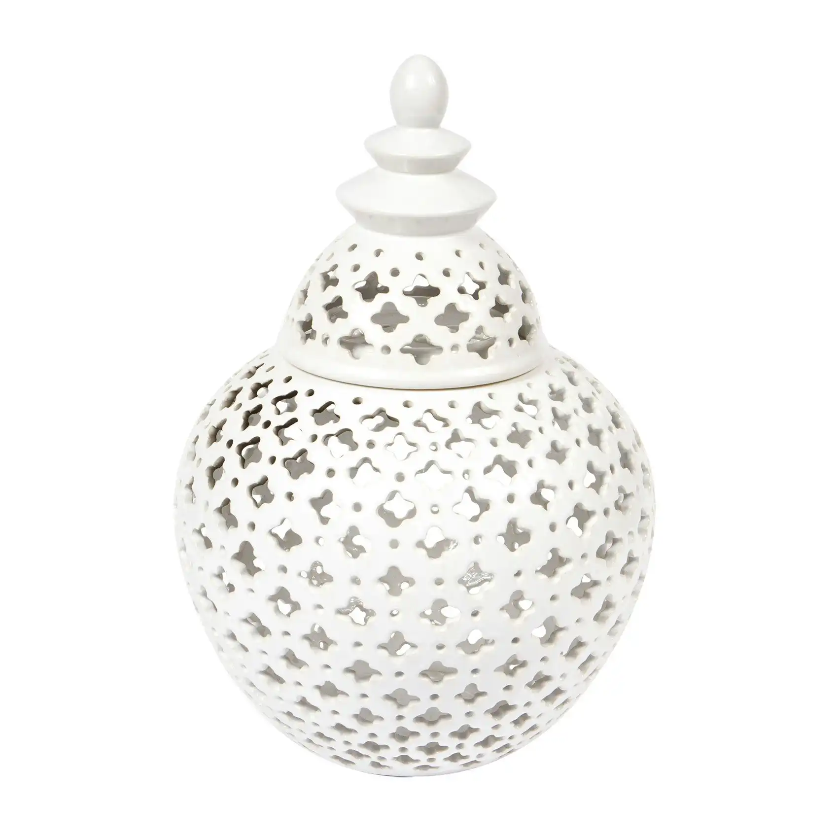 Cafe Lighting Miccah Medium Temple Jar - White