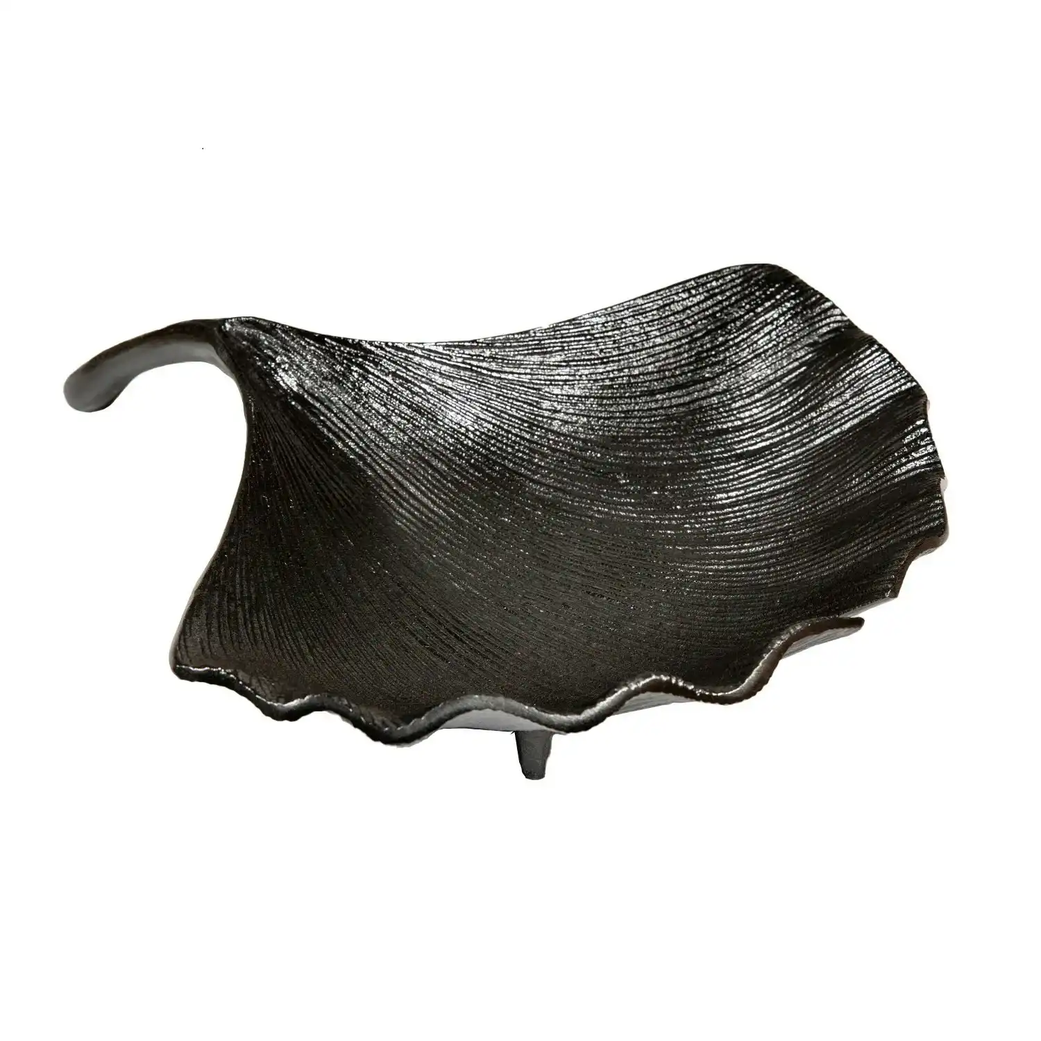 SSH Collection Ginkgo 43cm Wide Decorative Leaf/Bowl - Black Nickel