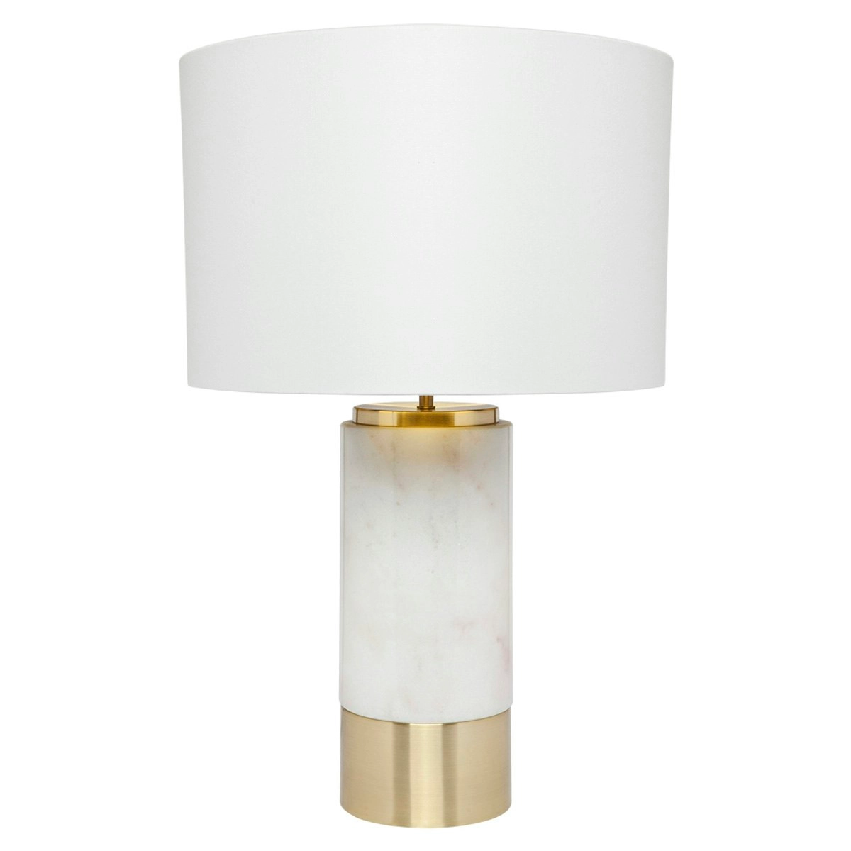 Cafe Lighting Paola Marble Table Lamp - White with White Shade