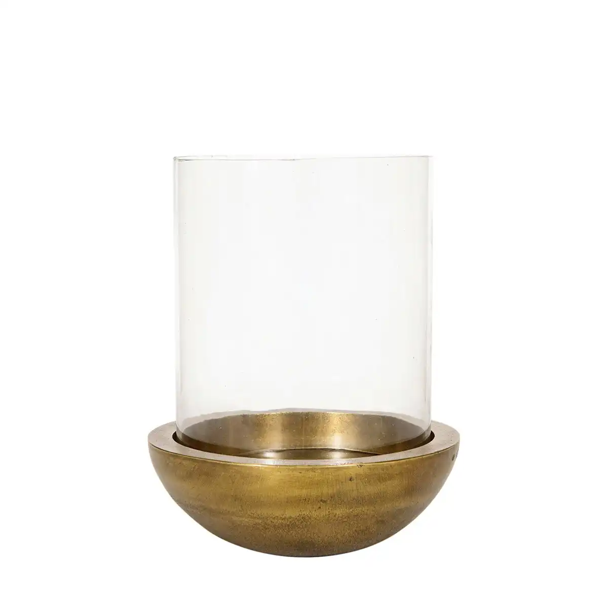 SSH Collection Katrina 31cm Tall Hurricane Lamp - Brass