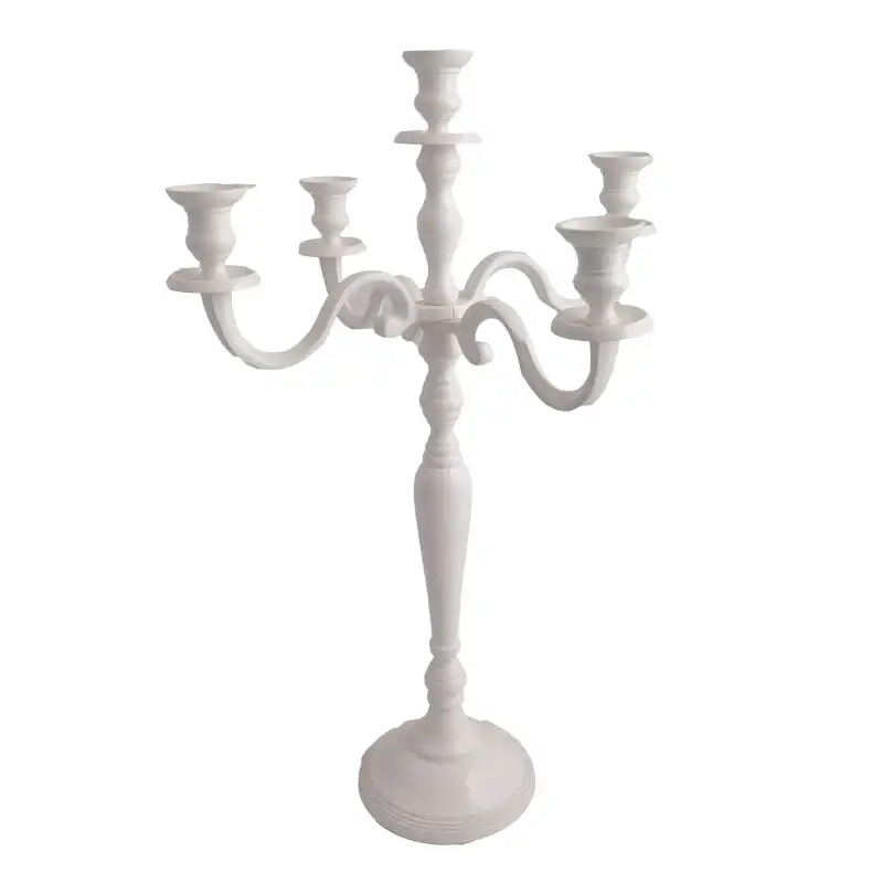 SSH Collection Christine Large 80cm Tall 5 Candle Candelabra - White