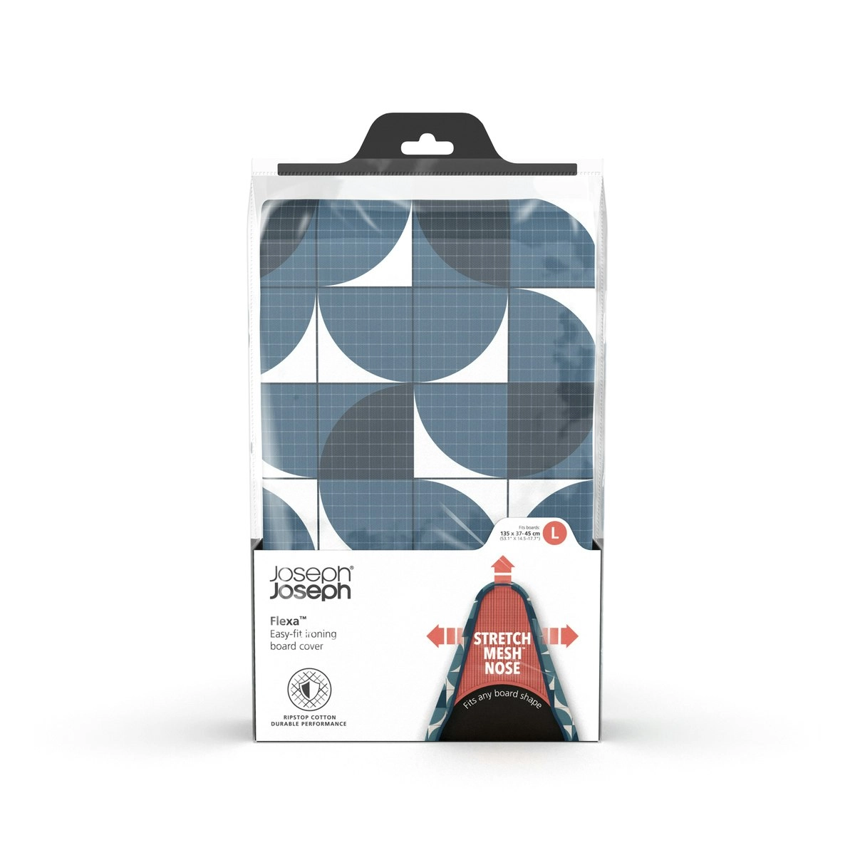 Joseph Joseph Flexa 135cm Easy-Fit Ironing Board Cover - Mosaic Blue