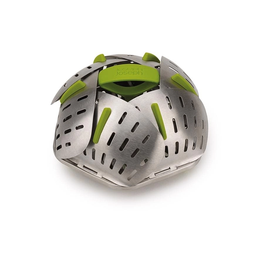 Joseph Joseph Bloom Steel Folding Steamer Basket - Green