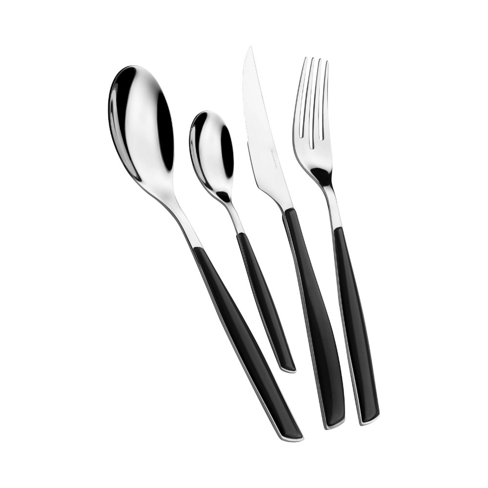 Bugatti Glamour 24 Piece Cutlery Set - Black Piano