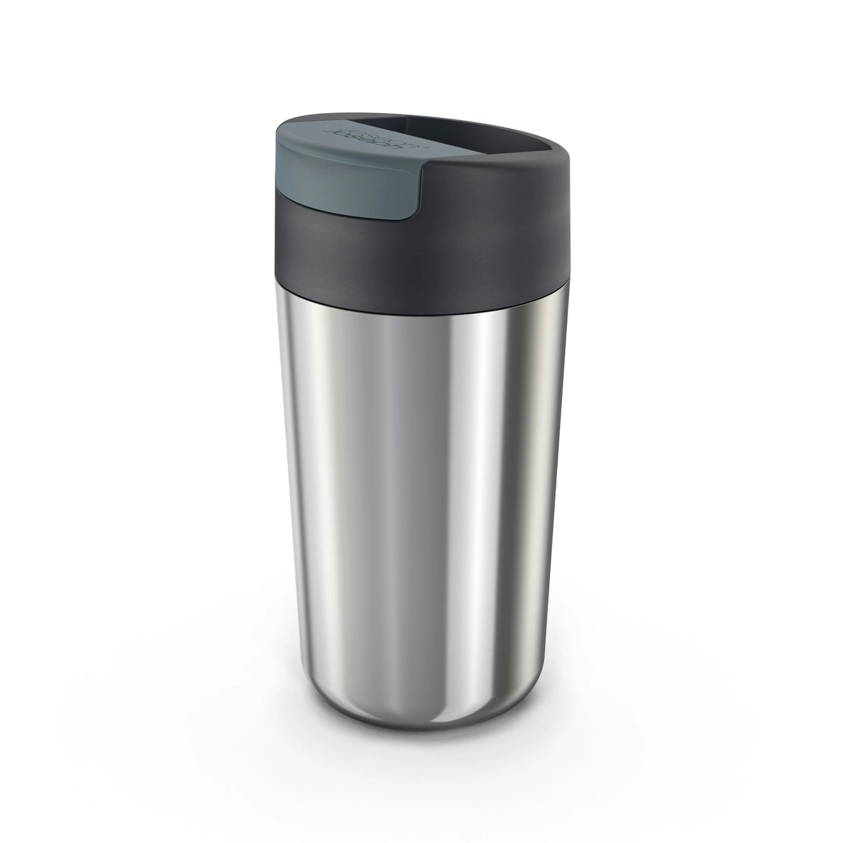 Joseph Joseph Sipp 454ml Large Steel Travel Mug - Grey