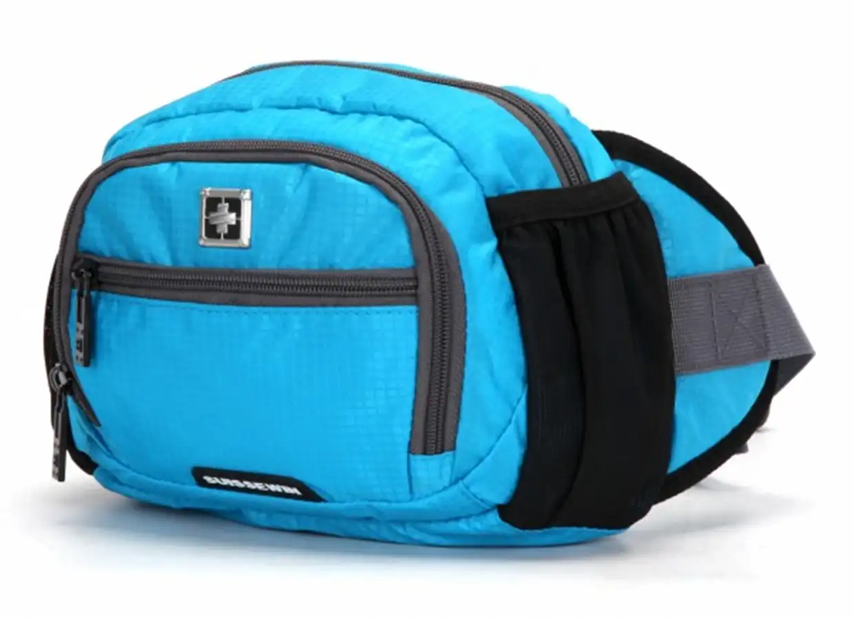 Suissewin Swiss Water-Resistant Funny Bag Travel Bum Bag Daily Cross Shoulder Bag SNR006 Blue