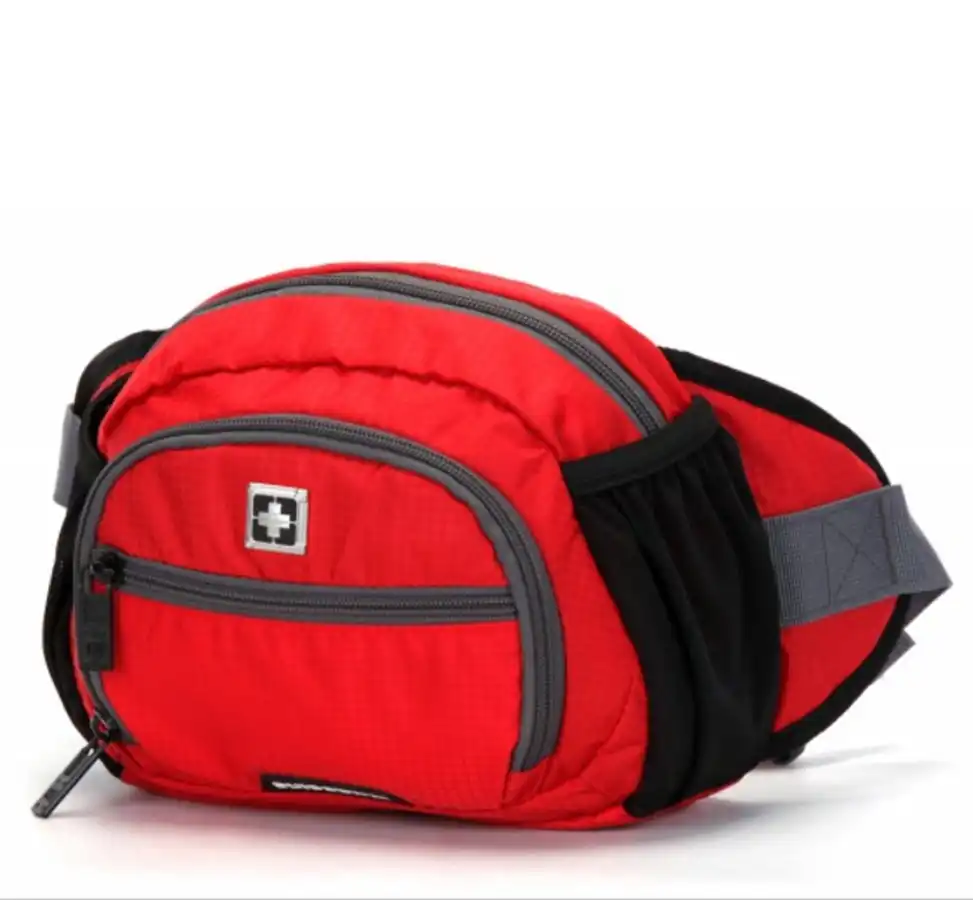 Suissewin Swiss Water-Resistant Funny Bag Travel Bum Bag Daily Cross Shoulder Bag SNR006 Red