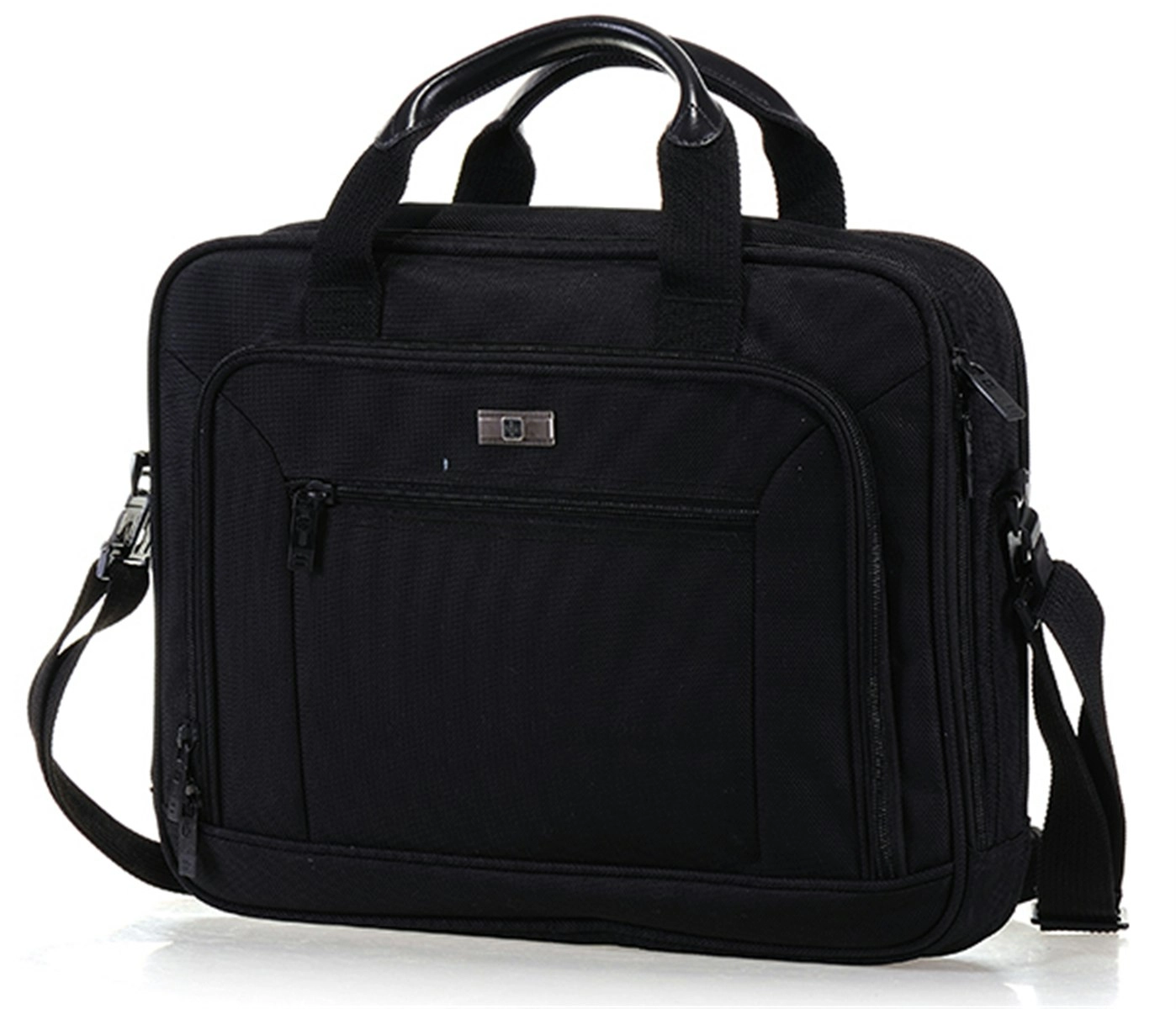 Suissewin Swiss Water-Resistant 15.6" Laptop Bag School Shoulder Bag Travel Briefcase SNE9025 Black