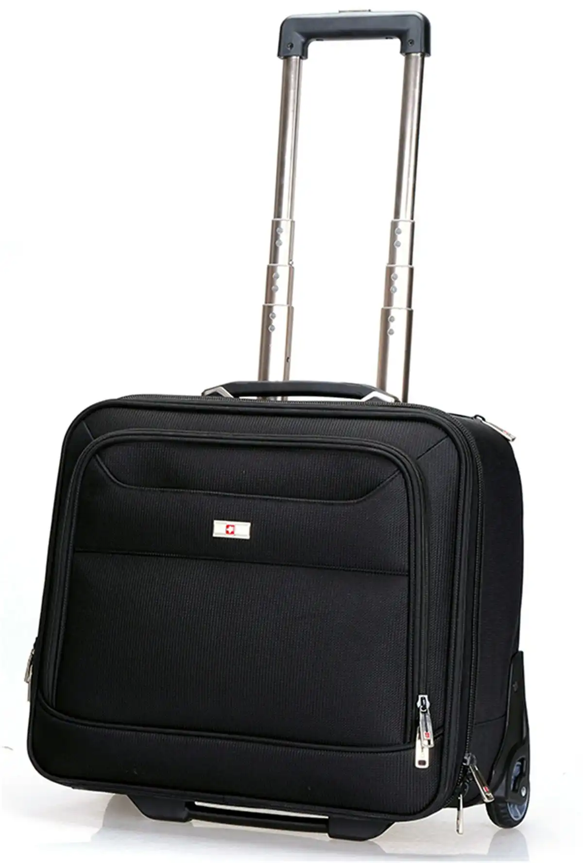 Swisswin Swiss SoftCase Luggage Briefcase Suitcase 15.6″Laptop & Tablet Rolling Tote Black