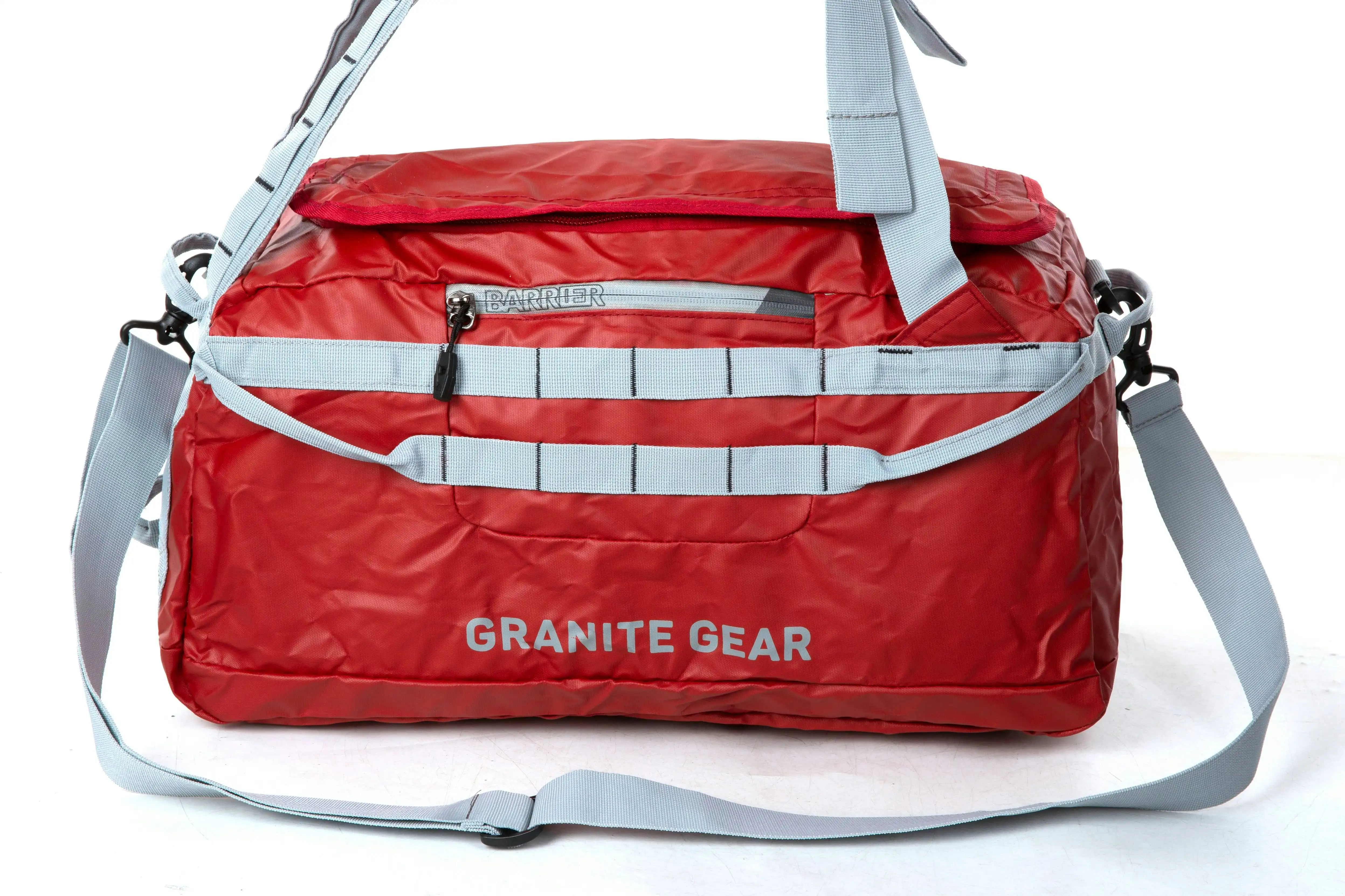 Granite Gear Foldable Duffle Bag With Backpack Strap Sport Gym Duffel Crossbody Camping Hiking Bag G5035 Red