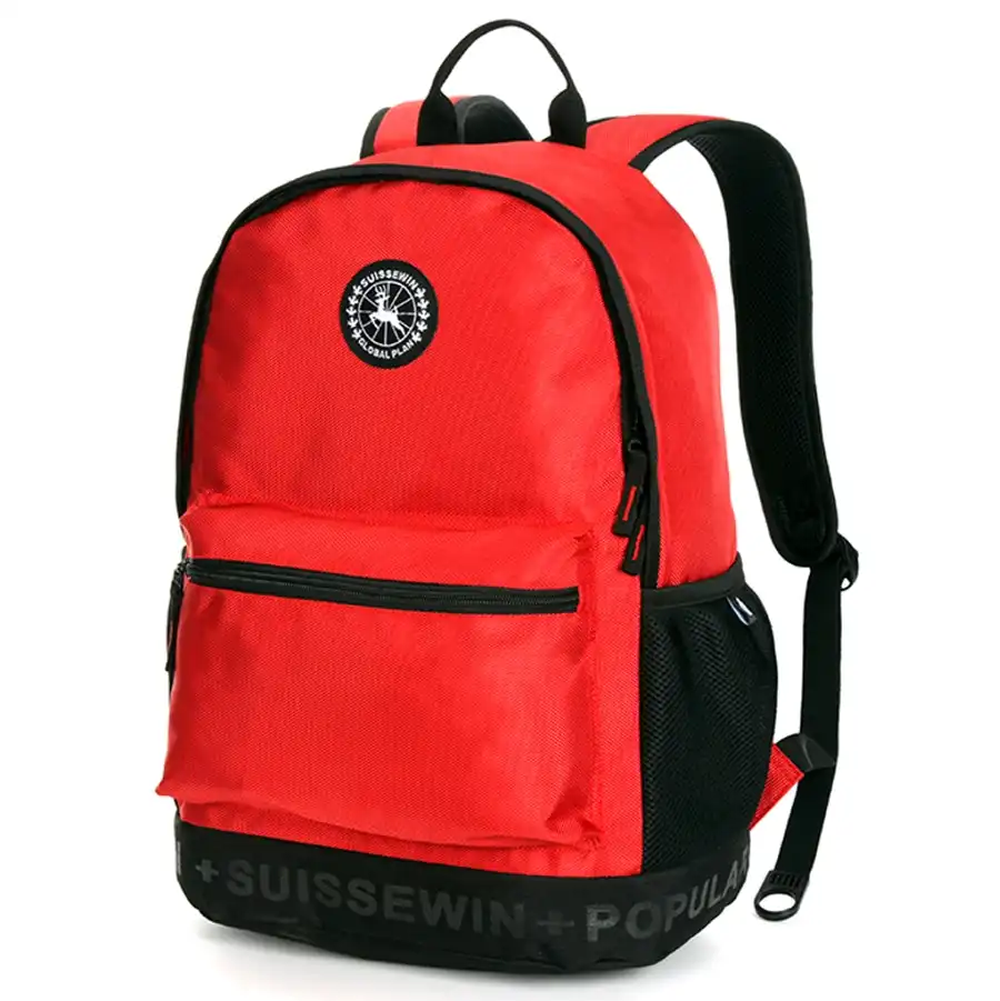 Suissewin Swiss Water-Resistant Kids School Backpack Daypack SN9906 Red