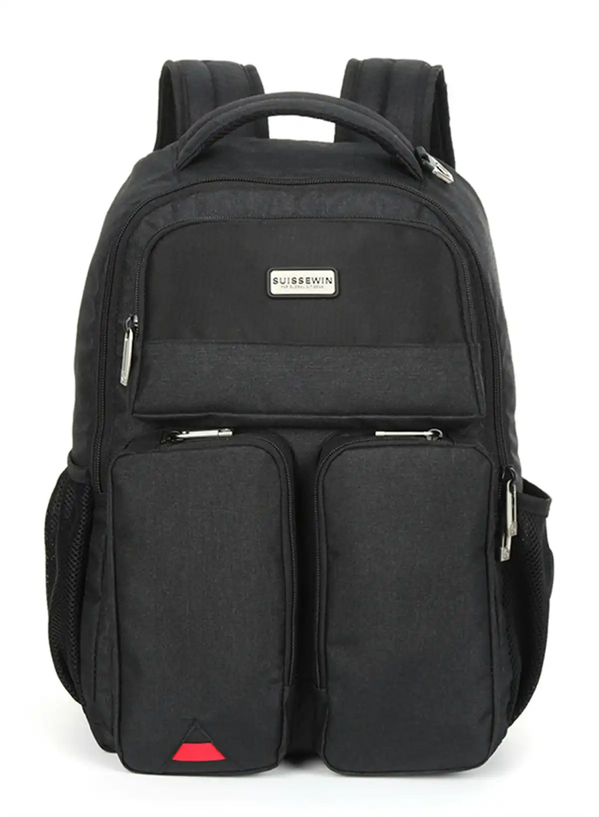 Suissewin Swiss Water-Resistant 15.6" Laptop Backpack School Backpack Travel Shoulder Bag SN99676 Black