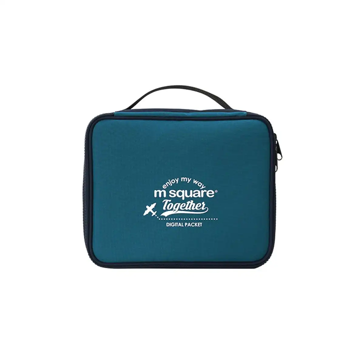 M Square Travel Large Capacity Multifunctional Multi-layer Digital Bag Blue