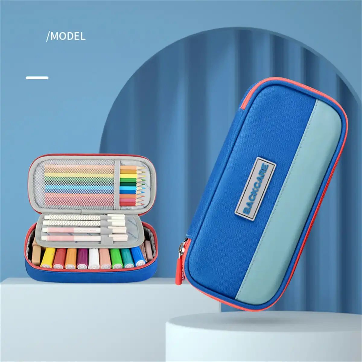 Yome 180 Degree Opening Kids School Pencil Case With Large Capacity YB2110 Blue