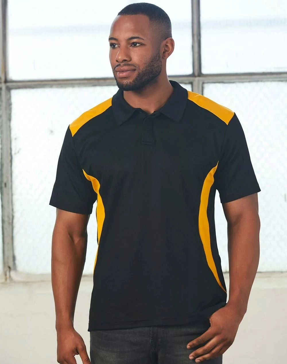 Vested Panel Polo Golf Shirt