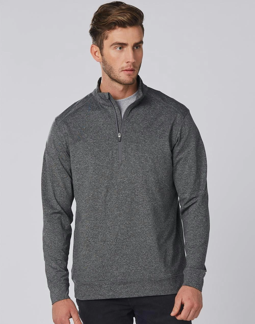 Mens-Ultimate Half Zip Long Sleeve Sweat Top