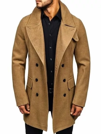 Chestnut Wool Long Coat