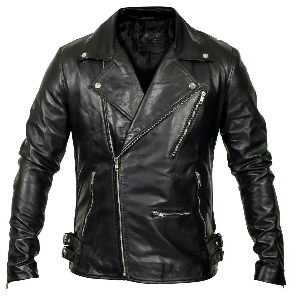 Men's Malron Sheepskin Leather Jacket Black