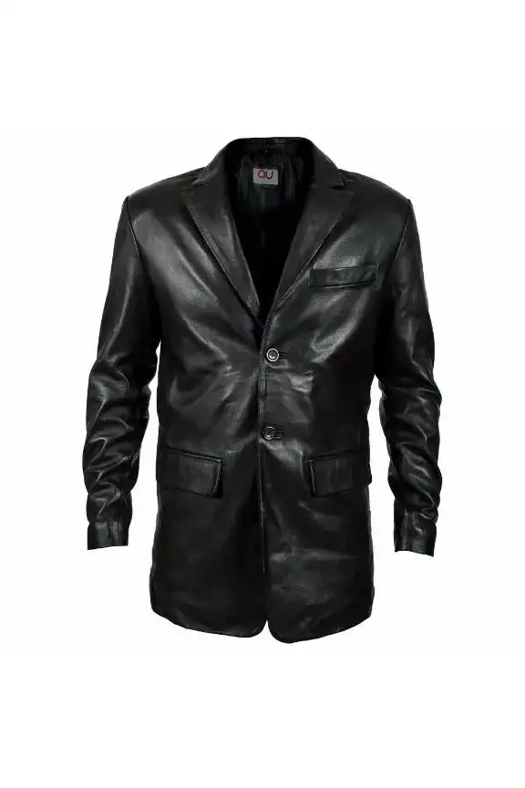 Degra Slim Fit Leather Coat