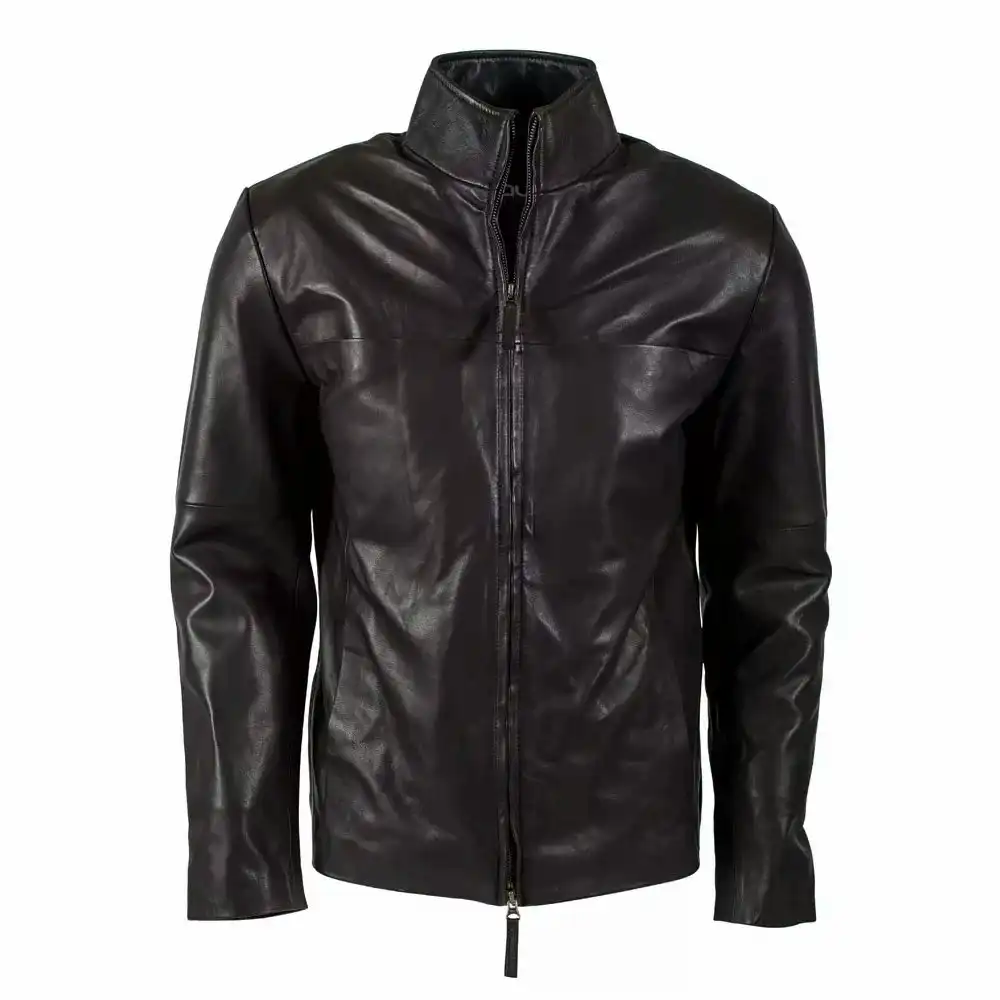 Classic Zipper Leather Jacket