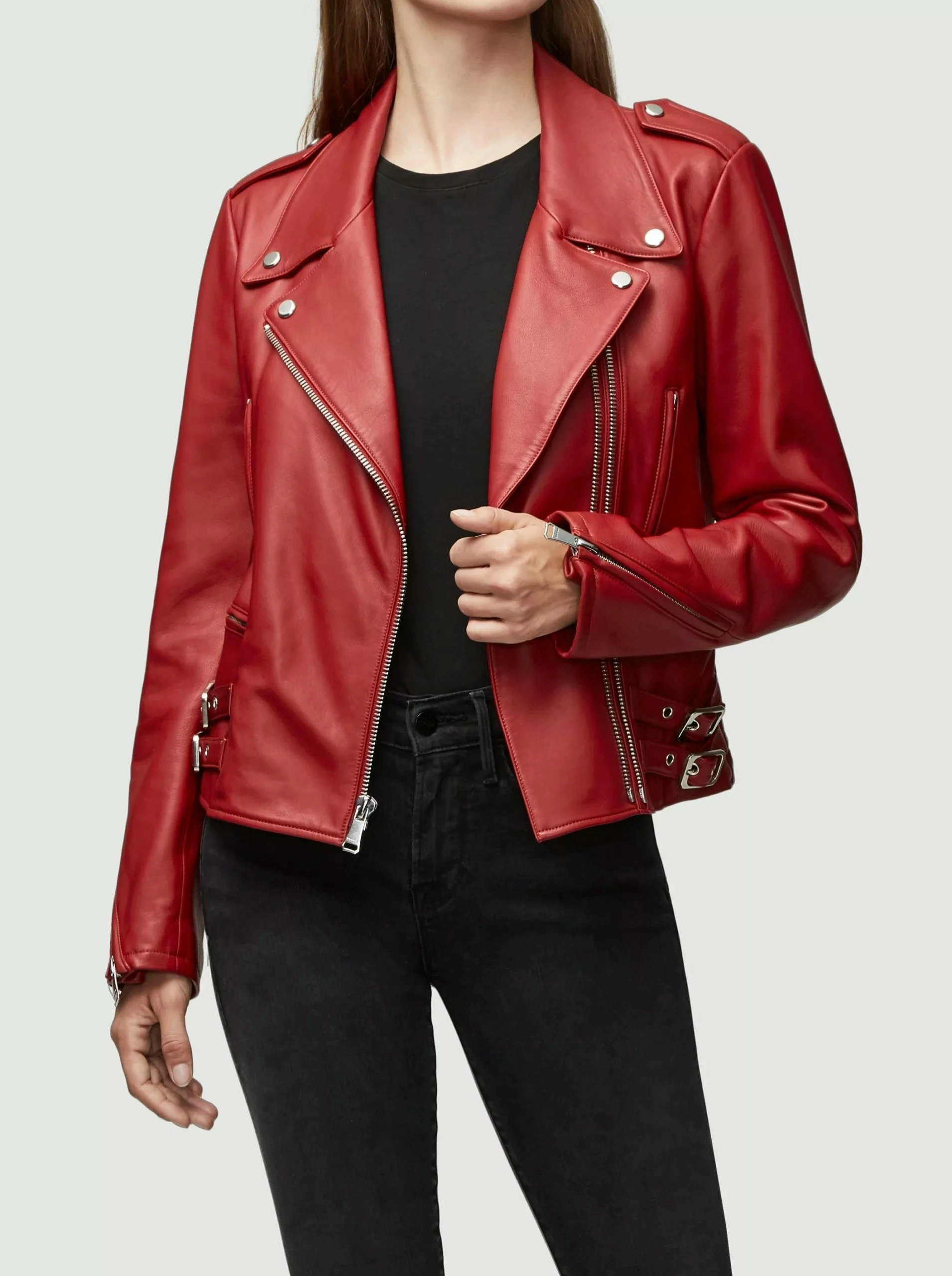 Red Ember Biker Jacket/Woman