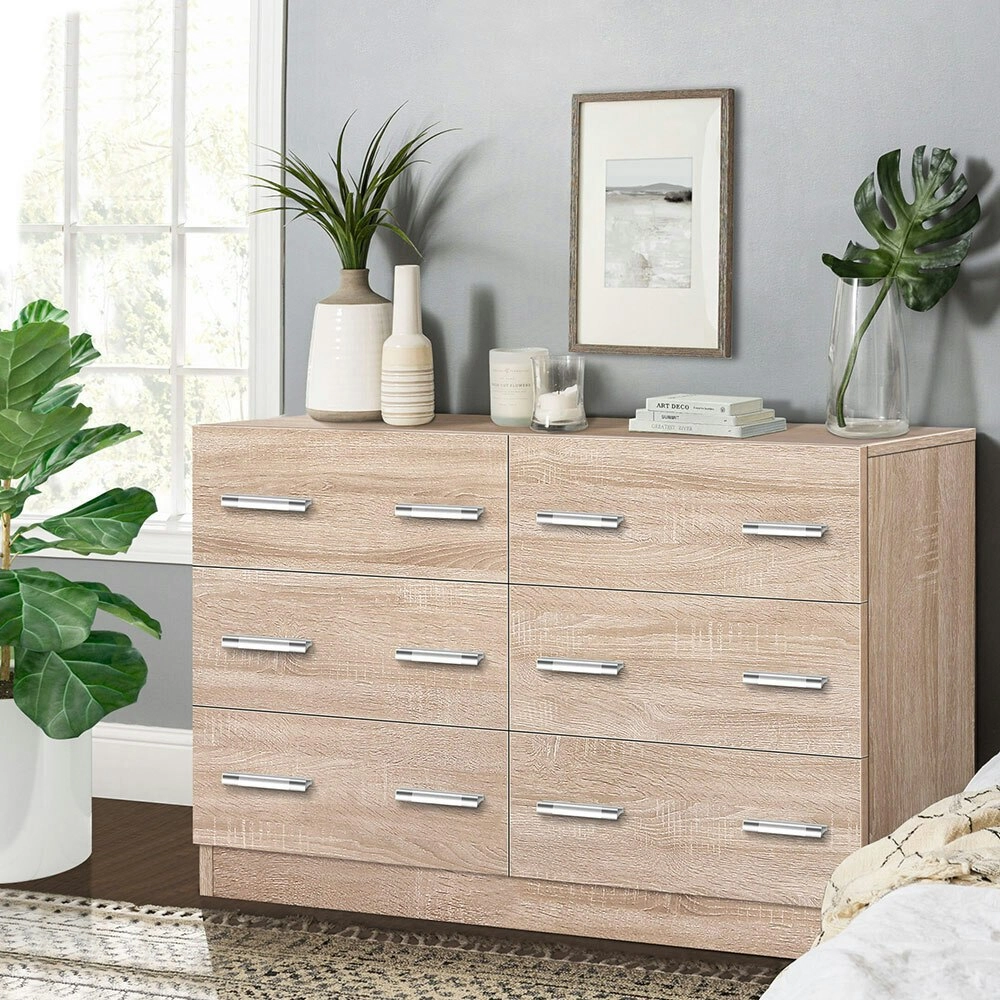 Alfordson 6 Chest of Drawers Minimalist Oak