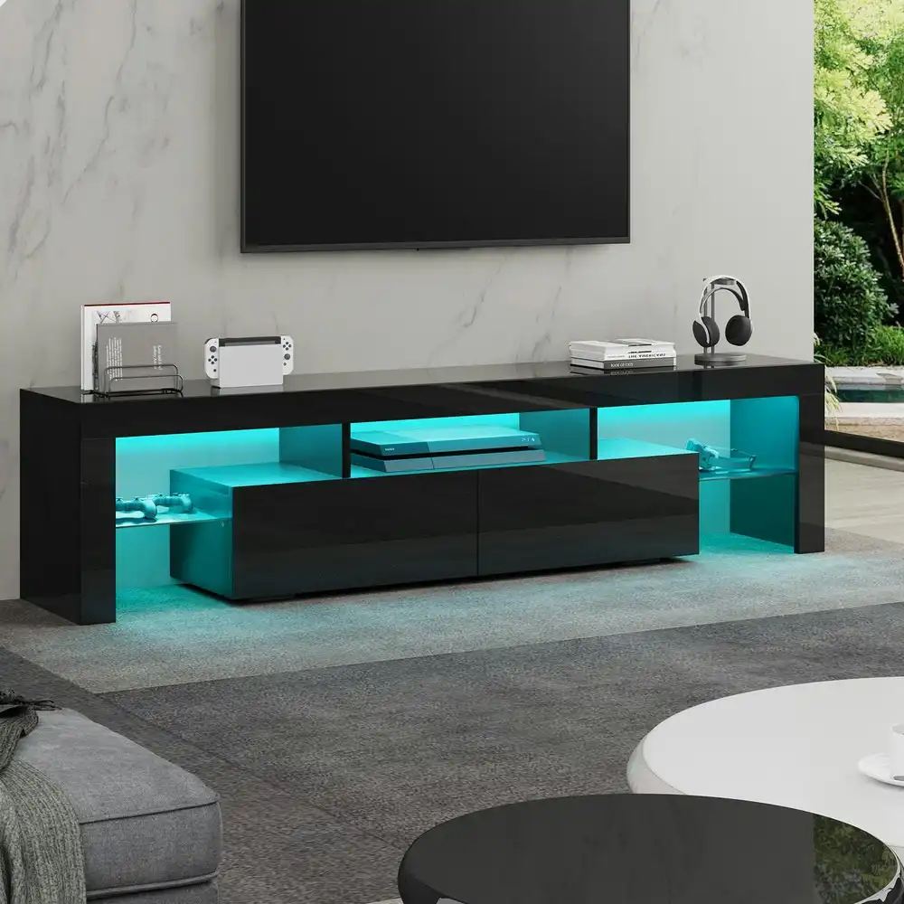 Alfordson Entertainment Unit 160cm LED Black