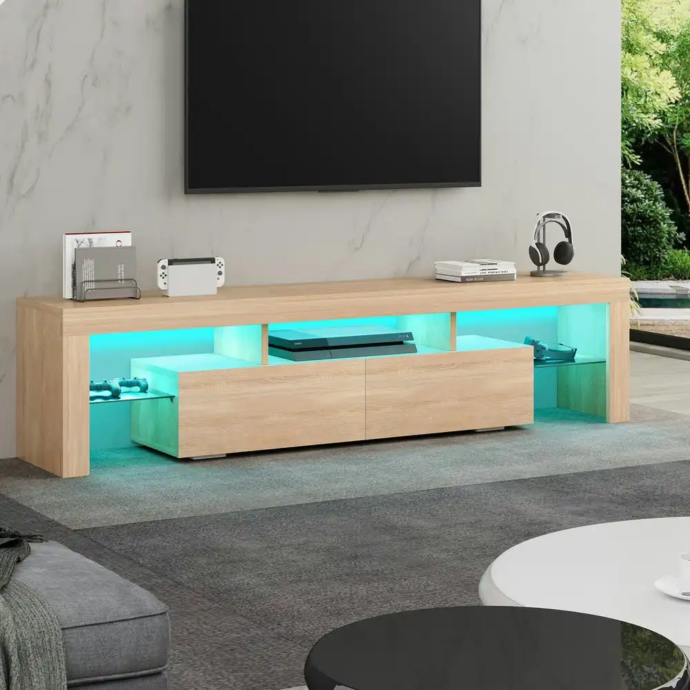 Alfordson Entertainment Unit 160cm LED Oak