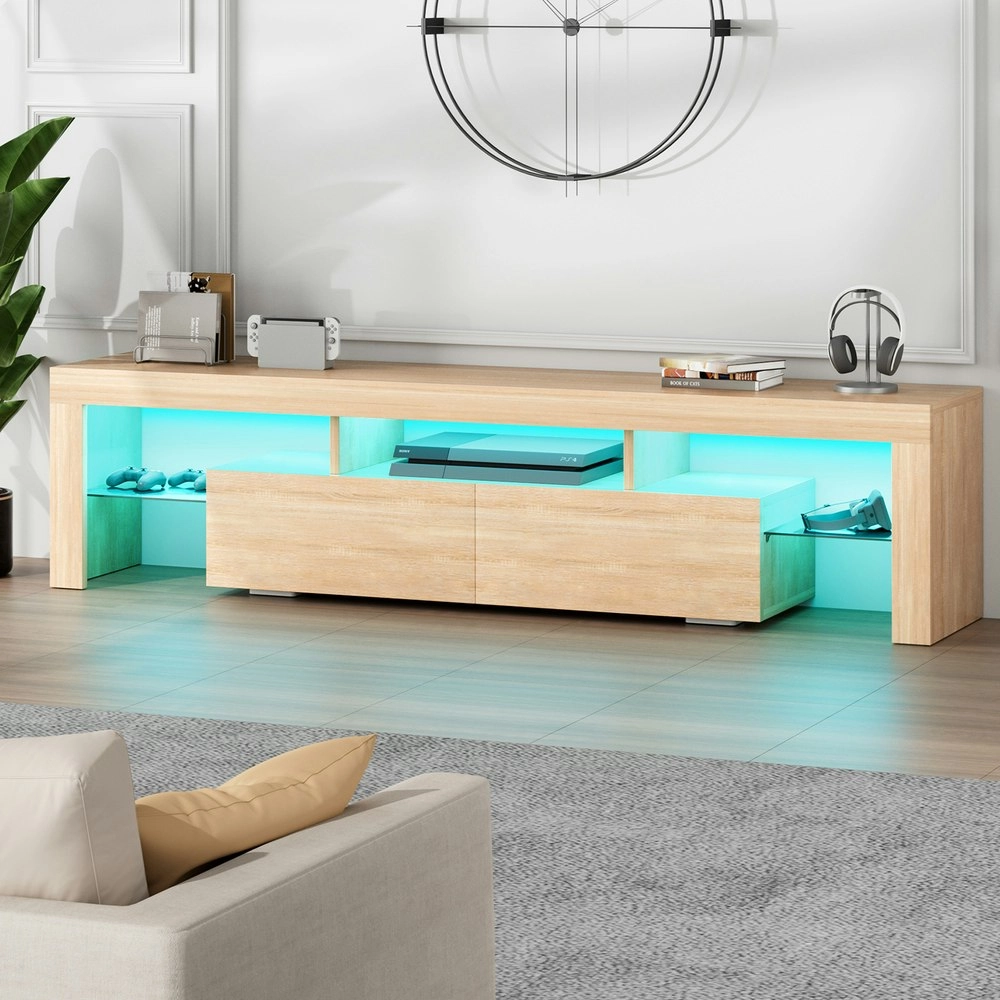 Alfordson Entertainment Unit 160cm LED Oak