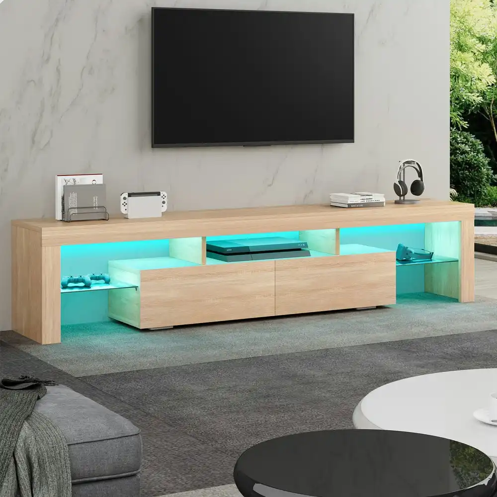 Alfordson Entertainment Unit 180cm LED Oak