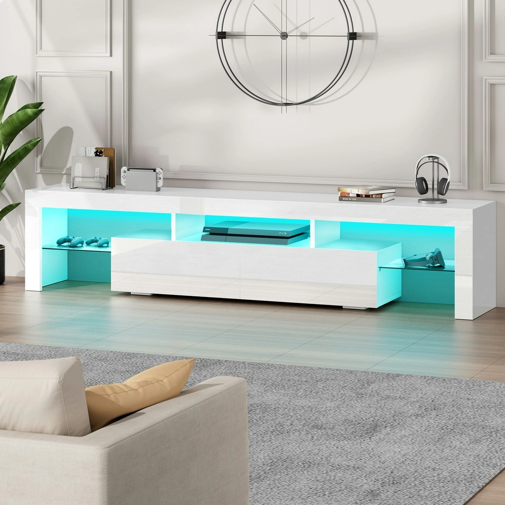 Alfordson Entertainment Unit 180cm LED White