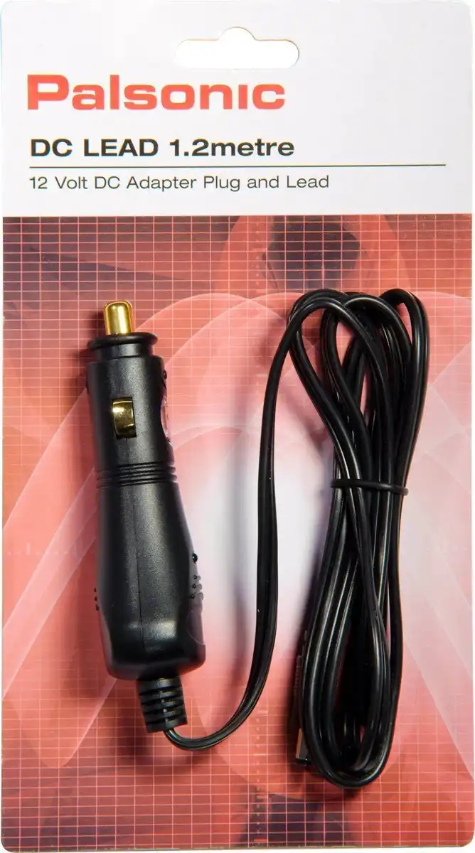 PALSONIC 12V DC Adaptor Plug and Lead