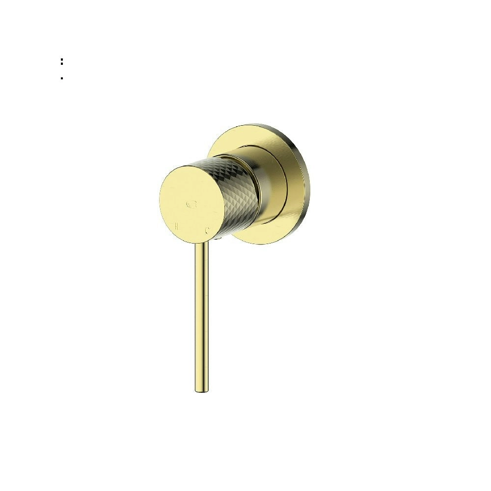 Greens Mika Shower Mixer Trim Set With Mini Plate PVD Brushed Brass 21212516