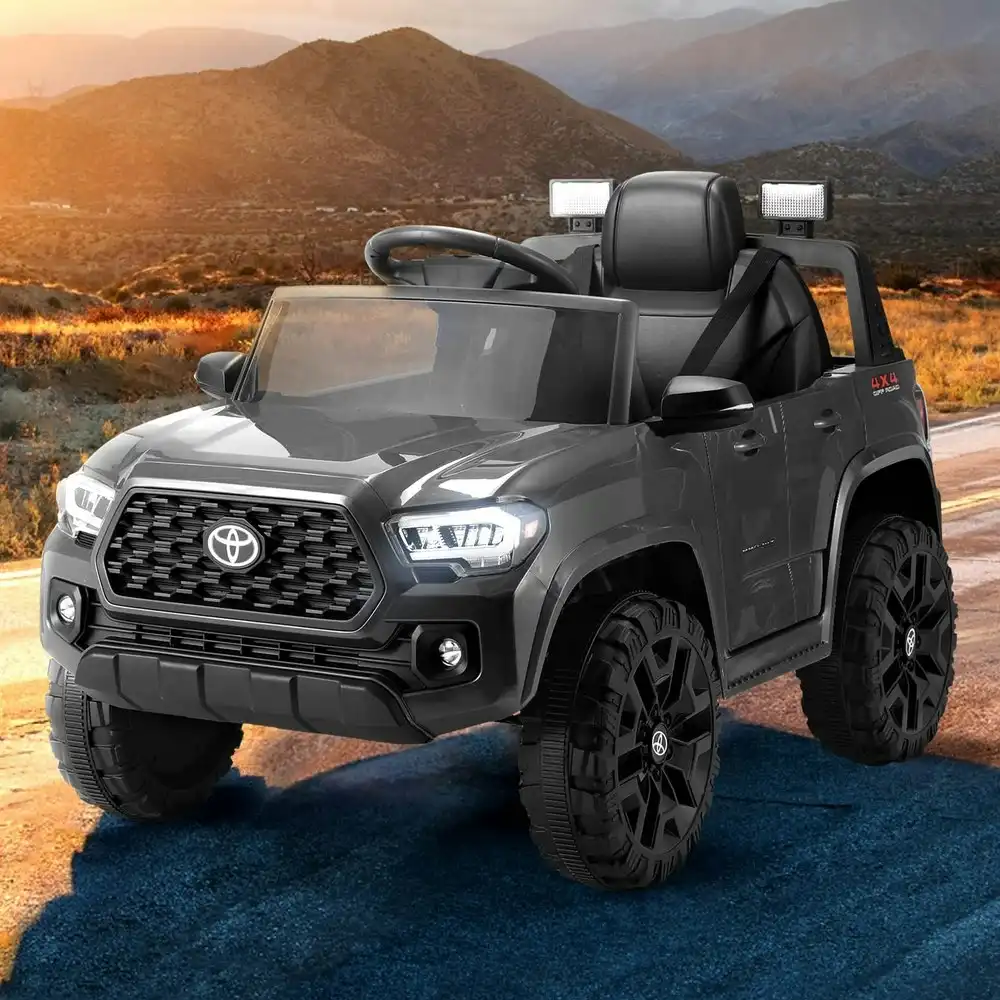 Kids Electric Ride On Car Toyota Tacoma Off Road Jeep Toy Cars Remote 12V Grey