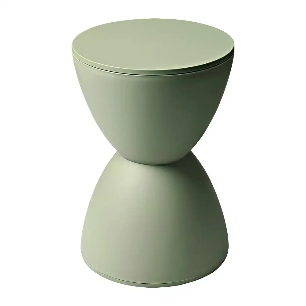 Furb Round Side Table Modern Hourglass Stool Round Stools Green Plastic Chair