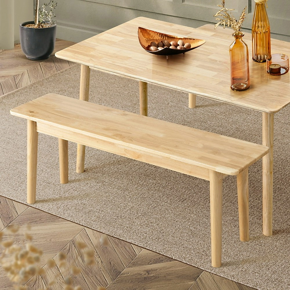 Furb 120cm Dinging Bench Seat Kitchen Bench Stool Chair Oak