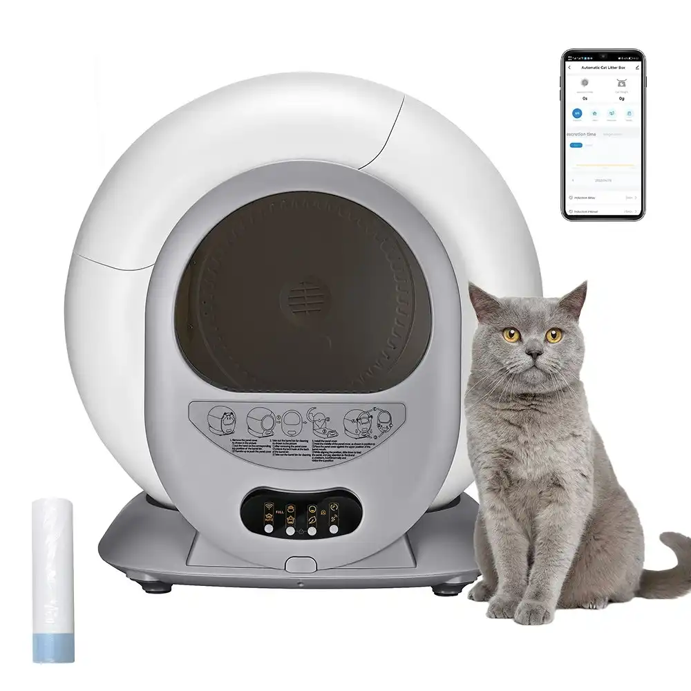 Taily Automatic Smart Cat Litter Box Self-Cleaning App Control Safety Pet Toilet