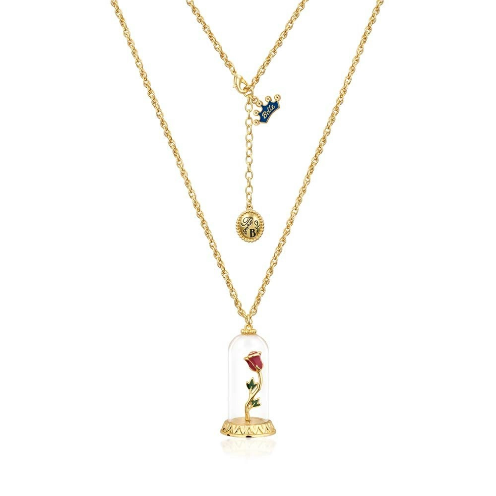 Disney Beauty and the Beast Enchanted Rose Necklace