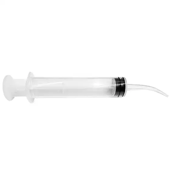Livingstone Plastic Syringe 12ml with Curve Pointed Tip 50 Bag