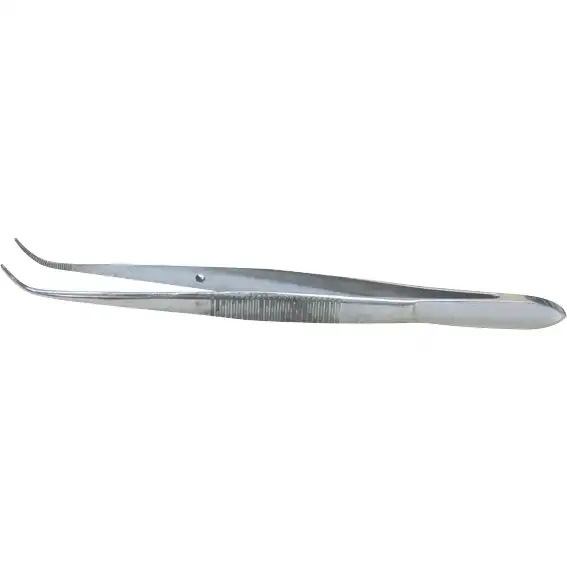 Iris Tweezers with Pin 13cm Curved