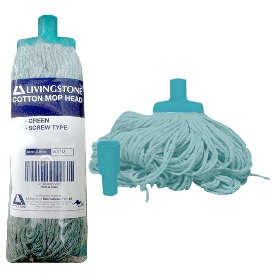 Livingstone Cotton Mop Head 650g 22mm Screw Type Green