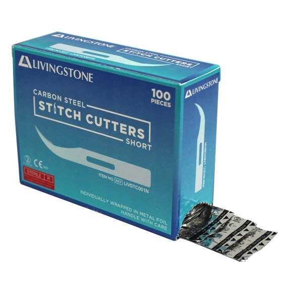 Livingstone Stitch Cutter Blade Short Sterile 100 Box