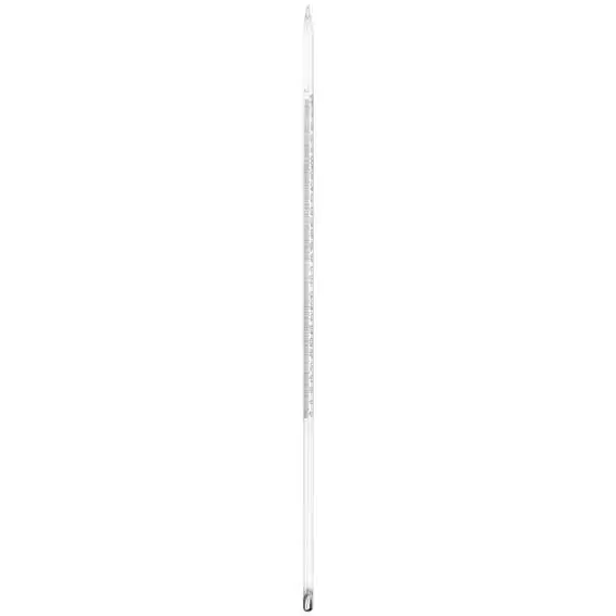 Brannan Laboratory Thermometer, Mercury, -10 to 250degC, 1.0deg Division, 300mm Length, Each