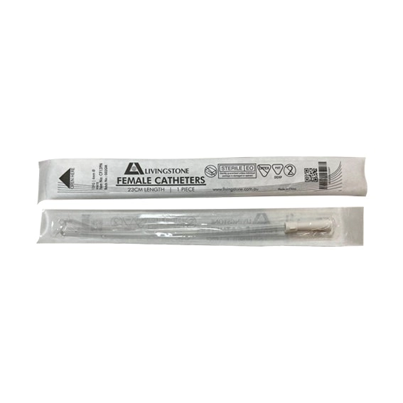 Livingstone Female Catheter 12FG White 4.00mm Diameter 23cm Length Sterile 100 Bag